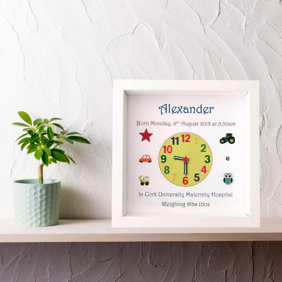 Personalised Baby Clock