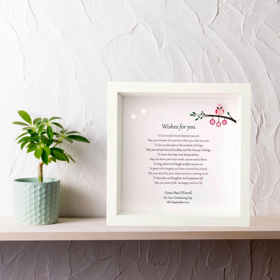 Wishes For You Christening Frame